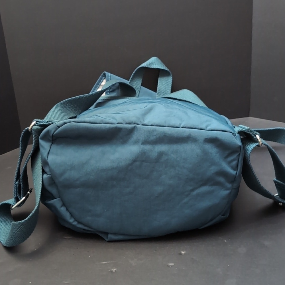 Kipling Queenie Small Teal Blue Nylon Backpack. - Picture 6 of 10